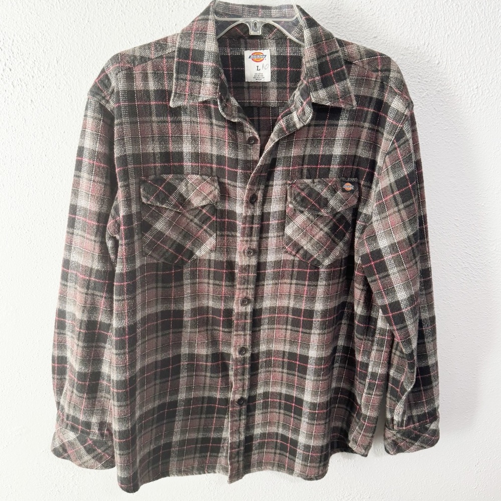 Dickies plaid 100% cotton shirt shacket lg